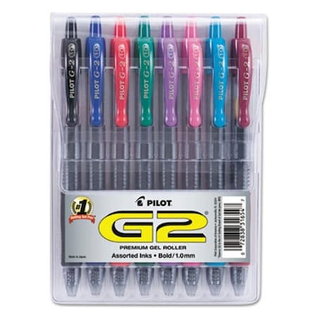 Pilot Pilot Corp Of America 31654 G2 Premium Retractable Gel Ink Pen; Assorted Ink - 1 mm. 31654